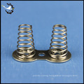 Custom metal spring battery contacts